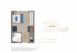 STUDIO - PLANTA 20M²
